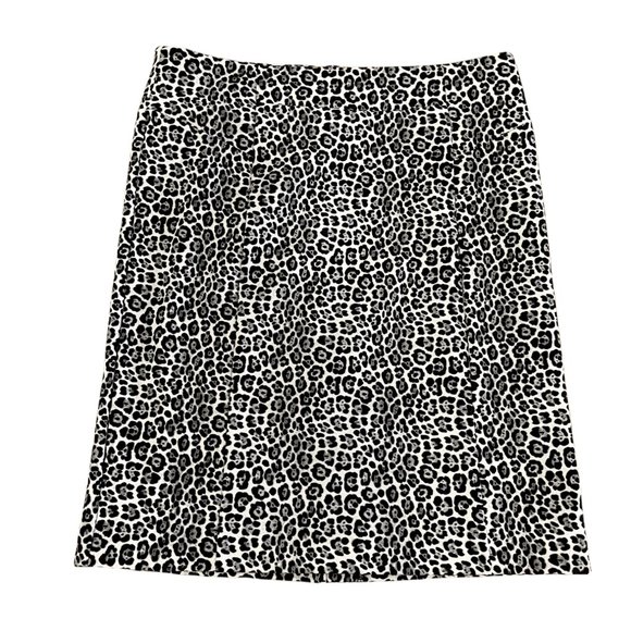 MICHAEL Micheal Kors Black and White Animal Print Skirt Size M - Picture 1 of 5